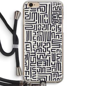 CaseCompany Moroccan Print: iPhone 6 / 6S Transparant Hoesje met koord