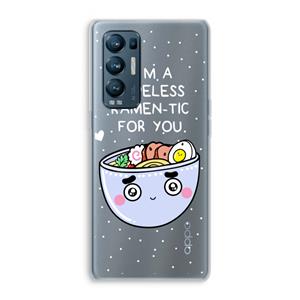 CaseCompany I'm A Hopeless Ramen-Tic For You: Oppo Find X3 Neo Transparant Hoesje