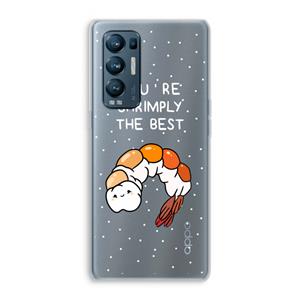 CaseCompany You're Shrimply The Best: Oppo Find X3 Neo Transparant Hoesje