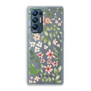 CaseCompany Botanical sweet flower heaven: Oppo Find X3 Neo Transparant Hoesje