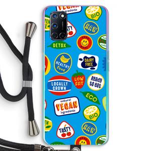 CaseCompany Fruitsticker: Oppo A92 Transparant Hoesje met koord