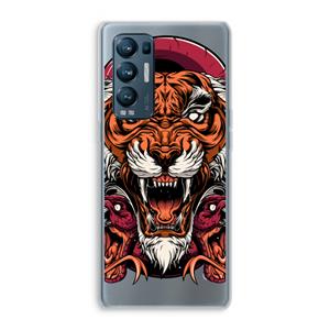CaseCompany Tiger and Rattlesnakes: Oppo Find X3 Neo Transparant Hoesje