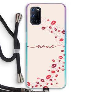 CaseCompany Kusjes: Oppo A92 Transparant Hoesje met koord