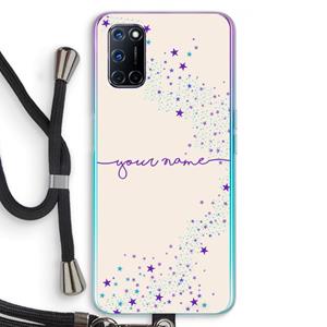 CaseCompany Sterren: Oppo A92 Transparant Hoesje met koord