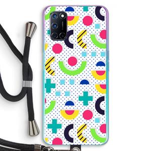 CaseCompany 8-bit N°1: Oppo A92 Transparant Hoesje met koord