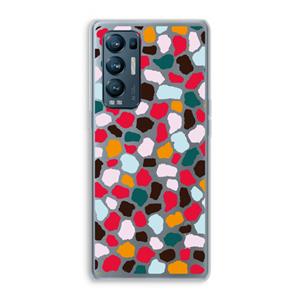 CaseCompany Colored Giraffe: Oppo Find X3 Neo Transparant Hoesje