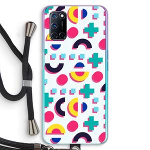 CaseCompany 8-bit N°2: Oppo A92 Transparant Hoesje met koord