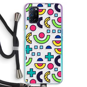 CaseCompany 8-bit N°6: Oppo A92 Transparant Hoesje met koord