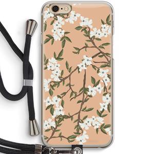 CaseCompany Blossoming spring: iPhone 6 / 6S Transparant Hoesje met koord