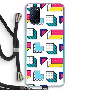 CaseCompany 8-bit N°7: Oppo A92 Transparant Hoesje met koord