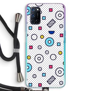 CaseCompany 8-bit N°9: Oppo A92 Transparant Hoesje met koord