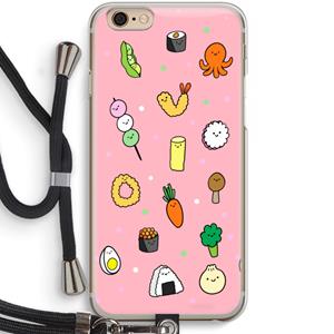 CaseCompany Happy bento friends: iPhone 6 / 6S Transparant Hoesje met koord