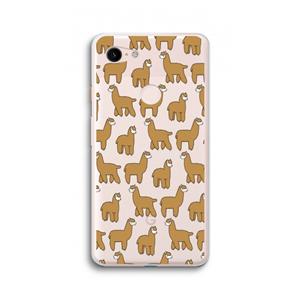 CaseCompany Alpacas: Google Pixel 3 XL Transparant Hoesje