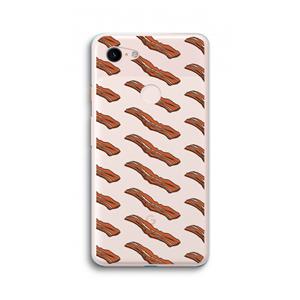 CaseCompany Bacon to my eggs #2: Google Pixel 3 XL Transparant Hoesje