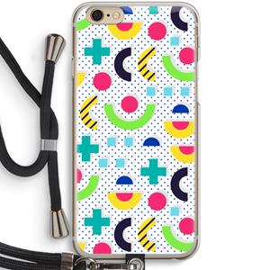 CaseCompany 8-bit N°1: iPhone 6 / 6S Transparant Hoesje met koord