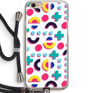 CaseCompany 8-bit N°2: iPhone 6 / 6S Transparant Hoesje met koord