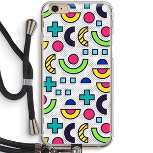 CaseCompany 8-bit N°6: iPhone 6 / 6S Transparant Hoesje met koord