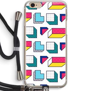 CaseCompany 8-bit N°7: iPhone 6 / 6S Transparant Hoesje met koord