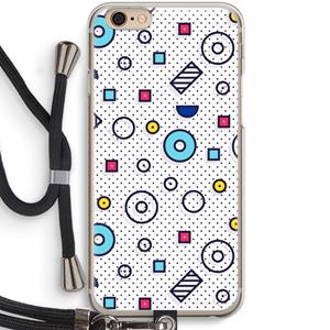 CaseCompany 8-bit N°9: iPhone 6 / 6S Transparant Hoesje met koord