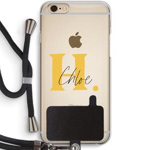 CaseCompany Amber Script: iPhone 6 / 6S Transparant Hoesje met koord