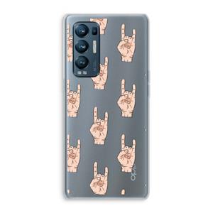 CaseCompany Rock: Oppo Find X3 Neo Transparant Hoesje
