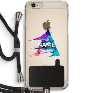 CaseCompany Abstract Spectrum: iPhone 6 / 6S Transparant Hoesje met koord