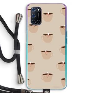 CaseCompany Morning coffee: Oppo A92 Transparant Hoesje met koord