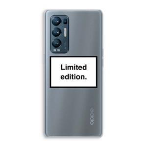 CaseCompany Limited edition: Oppo Find X3 Neo Transparant Hoesje