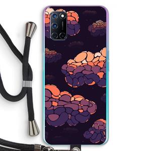 CaseCompany Patroon Wolken: Oppo A92 Transparant Hoesje met koord