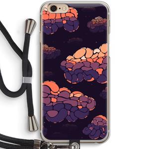 CaseCompany Patroon Wolken: iPhone 6 / 6S Transparant Hoesje met koord