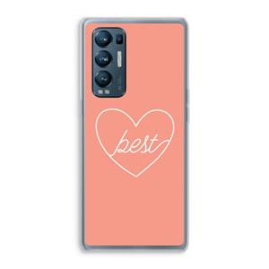 CaseCompany Best heart: Oppo Find X3 Neo Transparant Hoesje