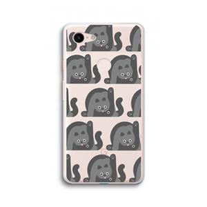 CaseCompany Cats: Google Pixel 3 XL Transparant Hoesje