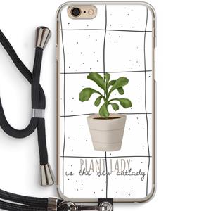 CaseCompany Kamerplant op vensterruit: iPhone 6 / 6S Transparant Hoesje met koord