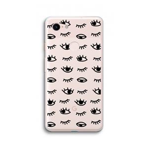 CaseCompany Eye pattern #2: Google Pixel 3 XL Transparant Hoesje