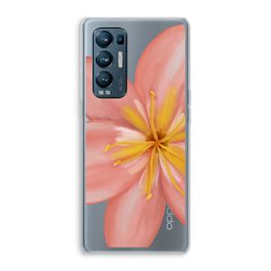 CaseCompany Pink Ellila Flower: Oppo Find X3 Neo Transparant Hoesje