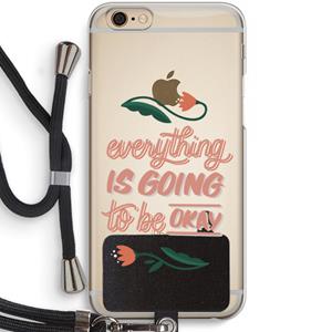 CaseCompany Optimistic flower girl: iPhone 6 / 6S Transparant Hoesje met koord