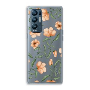 CaseCompany Peachy flowers: Oppo Find X3 Neo Transparant Hoesje
