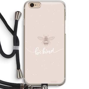 CaseCompany Be(e) kind: iPhone 6 / 6S Transparant Hoesje met koord