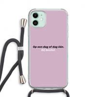 CaseCompany gij beslist: iPhone 11 Transparant Hoesje met koord