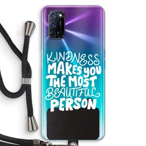 CaseCompany The prettiest: Oppo A92 Transparant Hoesje met koord