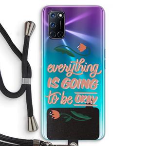 CaseCompany Optimistic flower girl: Oppo A92 Transparant Hoesje met koord