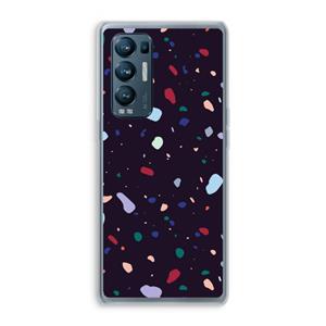 CaseCompany Dark Rounded Terrazzo: Oppo Find X3 Neo Transparant Hoesje
