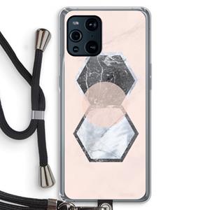 CaseCompany Creatieve toets: Oppo Find X3 Transparant Hoesje met koord