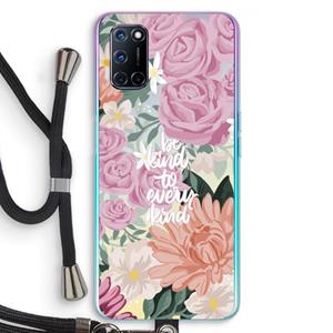 CaseCompany Kindness matters: Oppo A92 Transparant Hoesje met koord