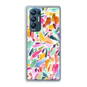 CaseCompany Watercolor Brushstrokes: Oppo Find X3 Neo Transparant Hoesje