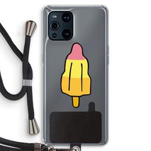 CaseCompany Raketijsje: Oppo Find X3 Transparant Hoesje met koord