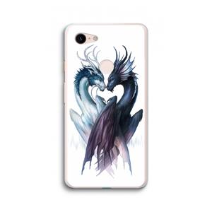 CaseCompany Yin Yang Dragons: Google Pixel 3 XL Transparant Hoesje