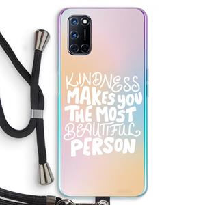 CaseCompany The prettiest: Oppo A92 Transparant Hoesje met koord