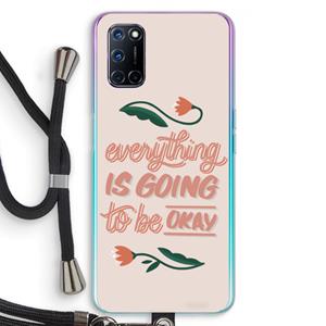 CaseCompany Optimistic flower girl: Oppo A92 Transparant Hoesje met koord