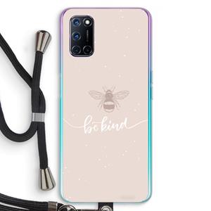 CaseCompany Be(e) kind: Oppo A92 Transparant Hoesje met koord